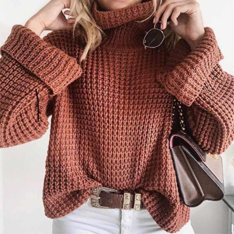 свитер вафельным узором