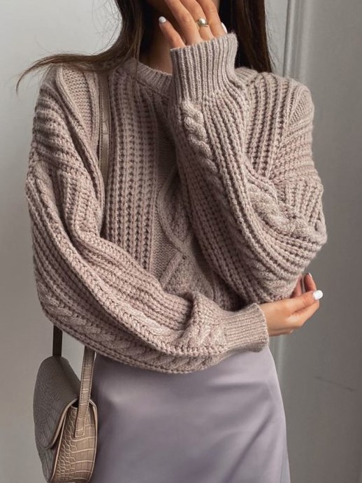 пуловер спицами схема