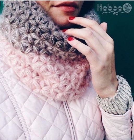 Необычный узор для шарфа спицами