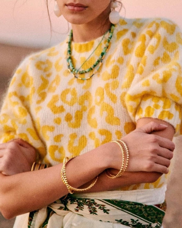 Леопардовый пуловер из мохера спицами, схема узора