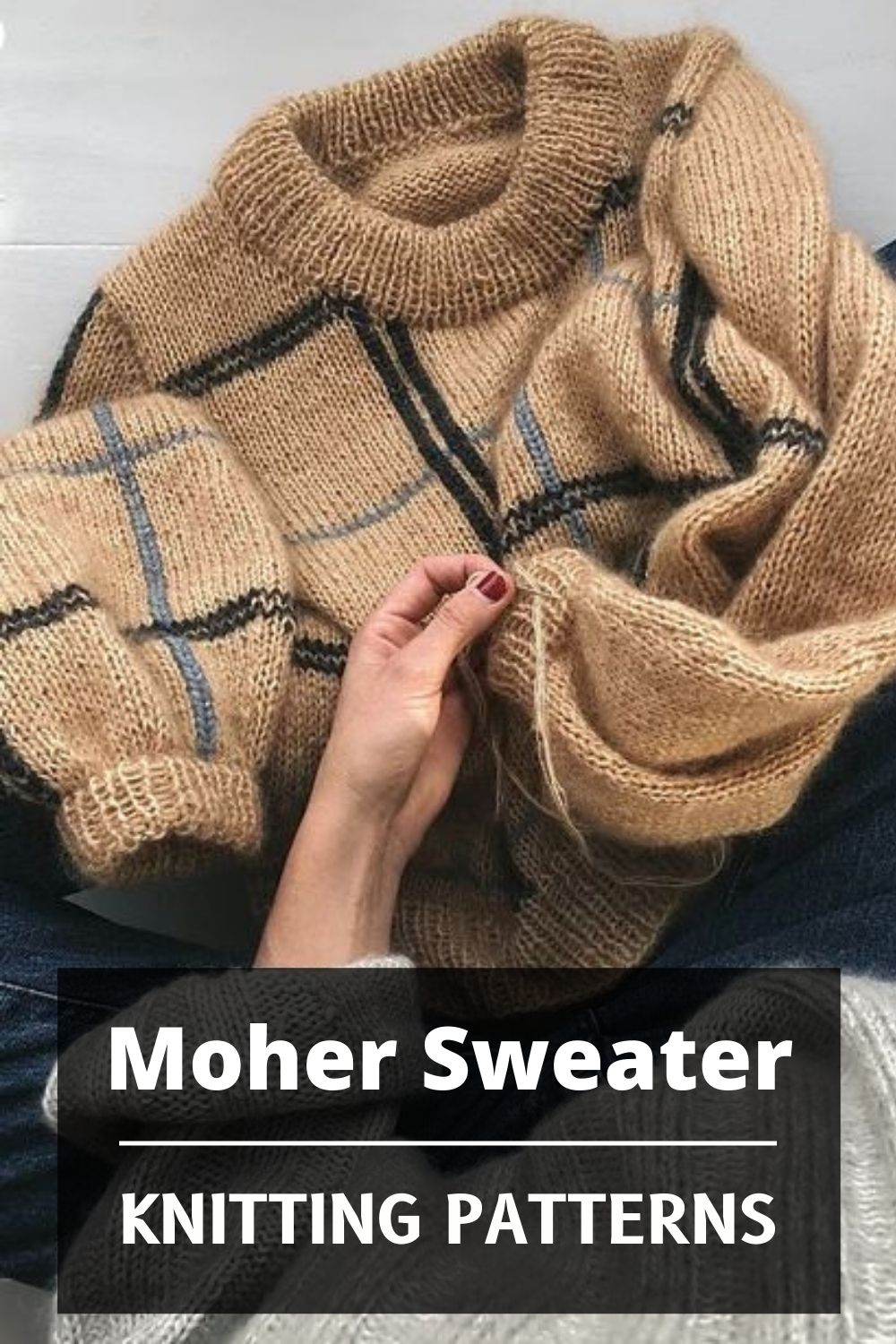 Mohair Scotty Sweater Knitting Pattern by PetiteKnit