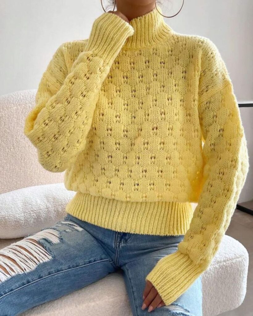 Стильный пуловер из каталога SHEIN — схема узора