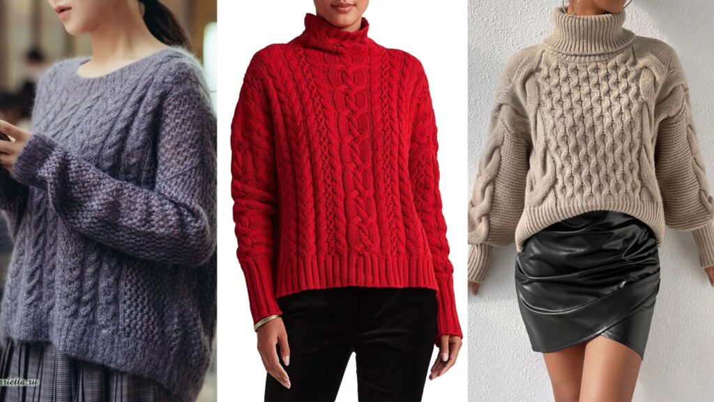 свитера с аранами и косами схемы